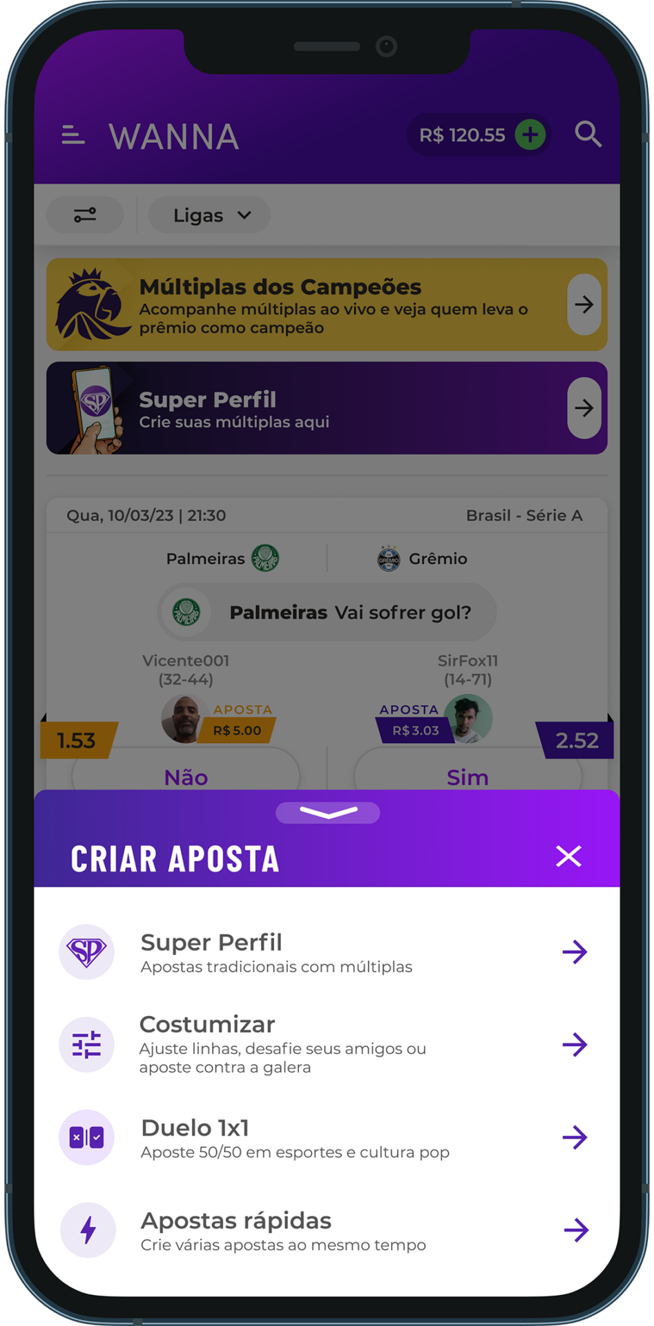 app de aposta de jogo